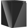 Mexen Orio Badezimmerschrank 30 cm, 1 Tür, schwarz glänzend - 91A11-03047-1-BF70