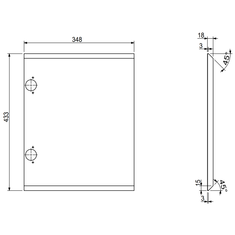Mexen Orio Badezimmerunterschrank 35 cm, 1 Tür, Graphit Matt - 91A11-03547-1-BF66