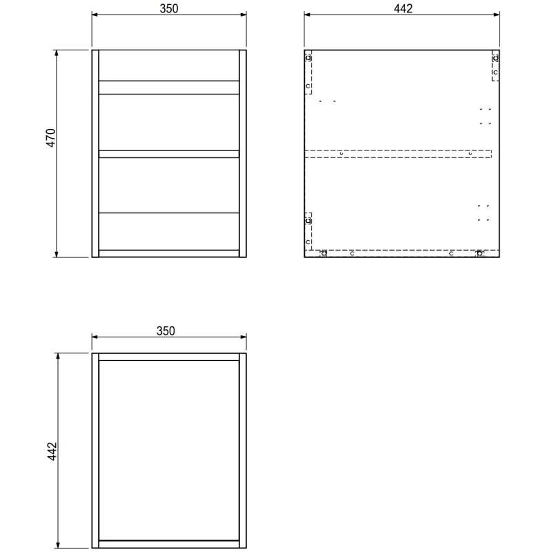 Mexen Orio Badezimmerschrank für Waschtisch 35 cm, 1 Tür, schwarz matt - 91A11-03547-1-BF71
