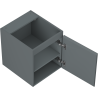 Mexen Orio Badezimmerschrank unter Waschbecken 40 cm, 1 Tür, Graphit matt - 91A11-04047-1-BF66