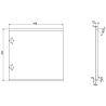 Mexen Orio Badezimmerschrank Unterwaschbecken 45 cm, 1 Tür, graues Matt - 91A11-04547-1-BF62