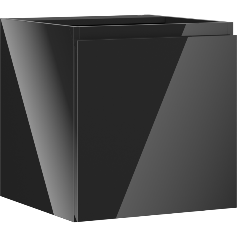 Mexen Orio Badezimmerschrank für Waschbecken 45 cm, 1 Tür, schwarz glänzend - 91A11-04547-1-BF70