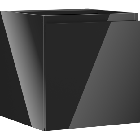 Mexen Orio Badezimmerschrank für Waschbecken 45 cm, 1 Tür, schwarz glänzend - 91A11-04547-1-BF70