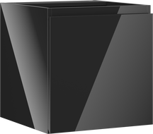 Mexen Orio Badezimmerschrank für Waschbecken 45 cm, 1 Tür, schwarz glänzend - 91A11-04547-1-BF70