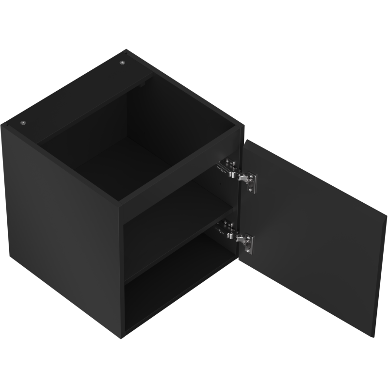 Mexen Orio Badezimmerschrank für Waschbecken 45 cm, 1 Tür, schwarz matt - 91A11-04547-1-BF71