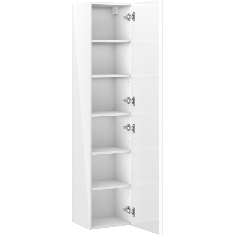 Mexen Orio Badezimmersäule 35 cm, 1 Tür, Weiß Hochglanz - 91A11-03016-1-BF00