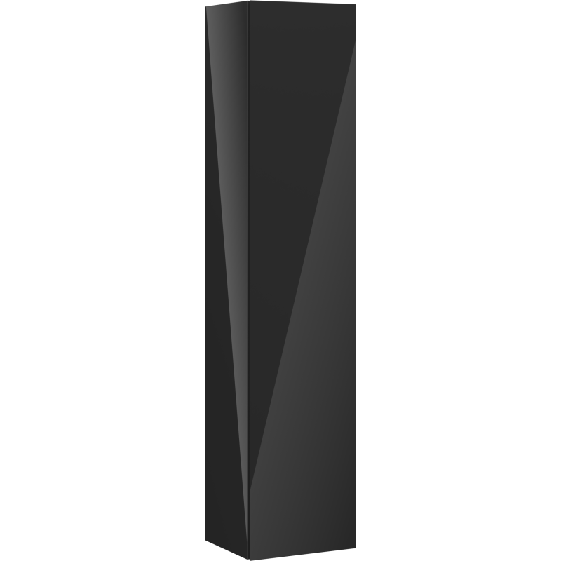 Mexen Orio Badezimmerhochschrank 35 cm, 1 Tür, schwarz glänzend - 91A11-03016-1-BF70