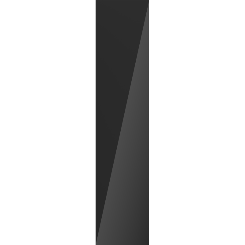 Mexen Orio Badezimmerhochschrank 35 cm, 1 Tür, schwarz glänzend - 91A11-03016-1-BF70