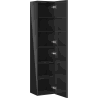 Mexen Orio Badezimmerhochschrank 35 cm, 1 Tür, schwarz glänzend - 91A11-03016-1-BF70