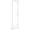 Mexen Orio Badschrank 35 cm, 1 Tür, schwarz matt - 91A11-03016-1-BF71