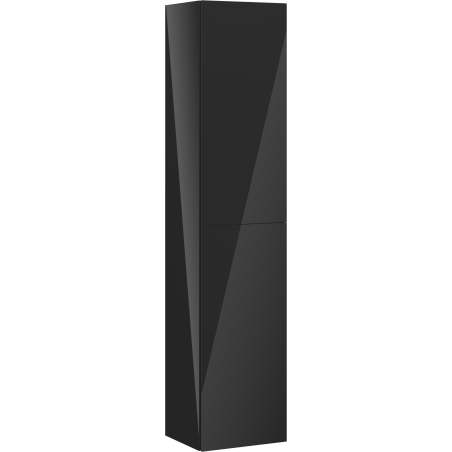 Mexen Orio Badezimmer-Säule 35 cm, 2 Türen, schwarzer Glanz - 91A11-03016-2-BF70