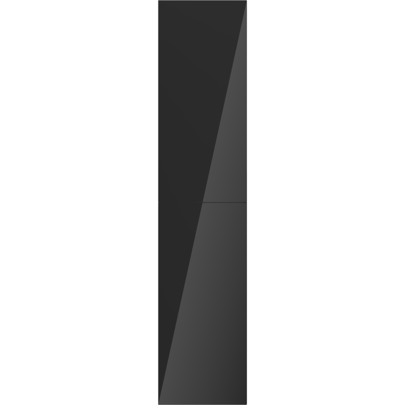 Mexen Orio Badezimmer-Säule 35 cm, 2 Türen, schwarzer Glanz - 91A11-03016-2-BF70