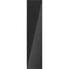 Mexen Orio Badezimmer-Säule 35 cm, 2 Türen, schwarzer Glanz - 91A11-03016-2-BF70