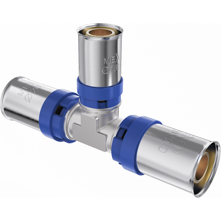 Mexen PEX-P reduzierendes Pressfitting-T-Stück, pressbar PEX 20 x 16 x 20 - W97131-201620-00