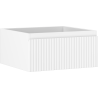 Mexen Rivel Badezimmerschrank für Waschbecken 50 cm, 1 Schublade, geriffelt, weiß matt- 91A20-05023-1-BF01