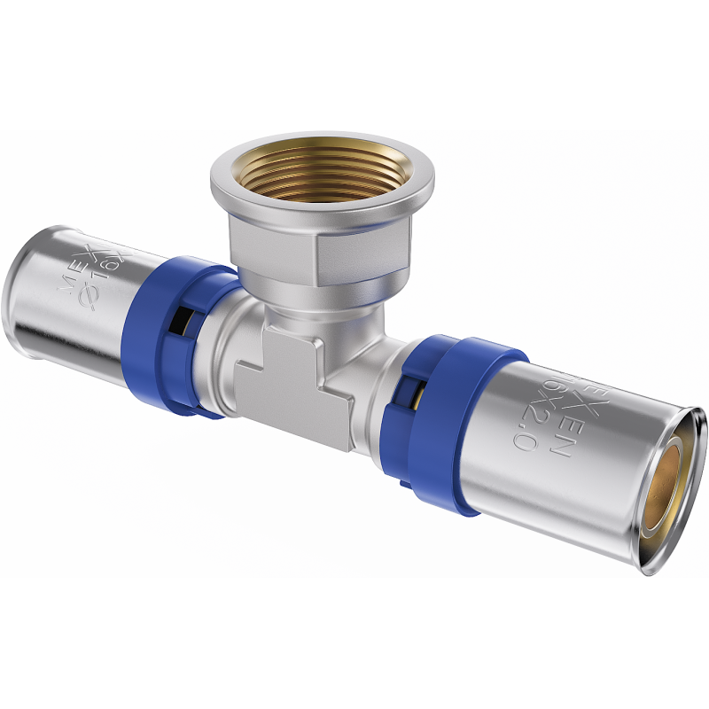 Mexen PEX-P Pressfitting-T-Stück, verpresst PEX 20 x 1/2 IG x 20 - W97132-2012F20-00