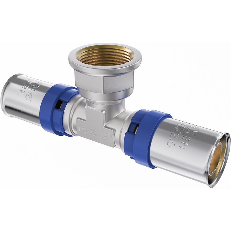 Mexen PEX-P Pressfitting-T-Stück, verpressbar PEX 32 x 3/4 IG x 32 - W97132-3234F32-00