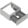 Mexen Rivel Badezimmerschrank unter dem Waschbecken 50 cm, 1 Schublade, gerillt, grau matt - 91A20-05023-1-BF62