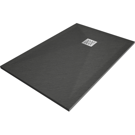 Mexen Stone+ rechteckige Komposit-Duschwanne 100 x 80 cm, Anthrazit - 44718010