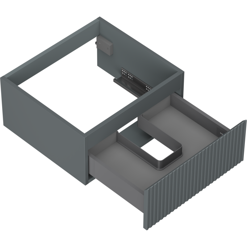 Mexen Rivel Badezimmer-Unterschrank 50 cm, 1 Schublade, geriffelt, grafit matt - 91A20-05023-1-BF66