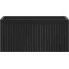 Mexen Rivel Badezimmerschrank für Waschtisch 50 cm, 1 Schublade, gerillt, schwarz matt - 91A20-05023-1-BF71