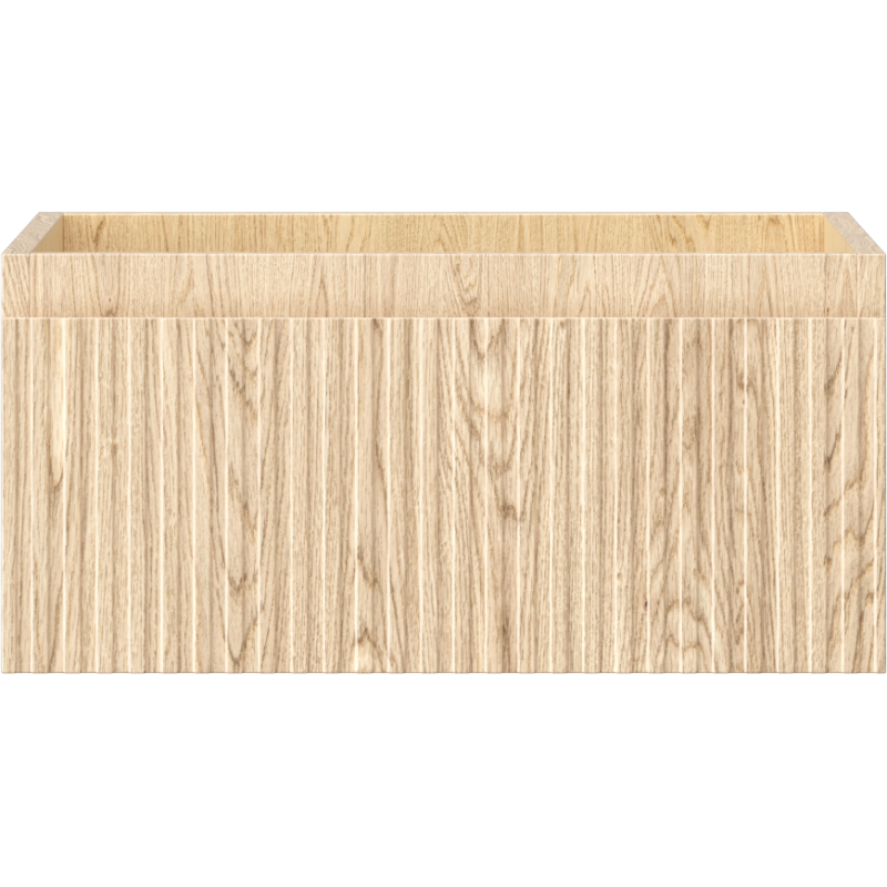 Mexen Rivel Badezimmerschrank für Waschbecken 50 cm, 1 Schublade, geriffelt, Eiche - 91A20-05023-1-BF81