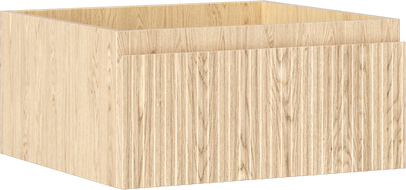 Mexen Rivel Badezimmerschrank für Waschbecken 50 cm, 1 Schublade, geriffelt, Eiche - 91A20-05023-1-BF81