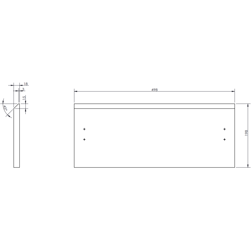 Mexen Rivel Badezimmerunterschrank 50 cm, 1 Schublade, gerillt, Nussbaum - 91A20-05023-1-BF86