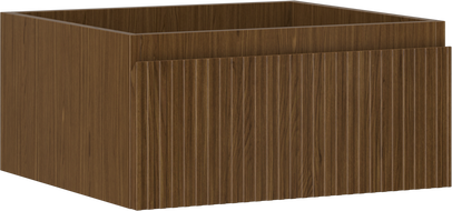 Mexen Rivel Badezimmerunterschrank 50 cm, 1 Schublade, gerillt, Nussbaum - 91A20-05023-1-BF86
