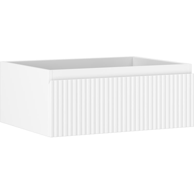 Mexen Rivel Badezimmerschrank unter Waschbecken 60 cm, 1 Schublade, gerillt, weiß matt - 91A20-06023-1-BF01