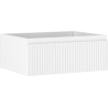 Mexen Rivel Badezimmerschrank unter Waschbecken 60 cm, 1 Schublade, gerillt, weiß matt - 91A20-06023-1-BF01