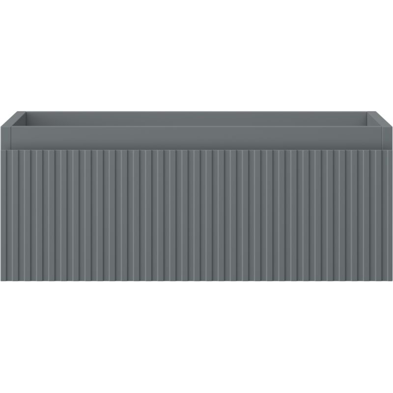 Mexen Rivel Badezimmerschrank unter Waschbecken 60 cm, 1 Schublade, gerillt, grafit matt - 91A20-06023-1-BF66