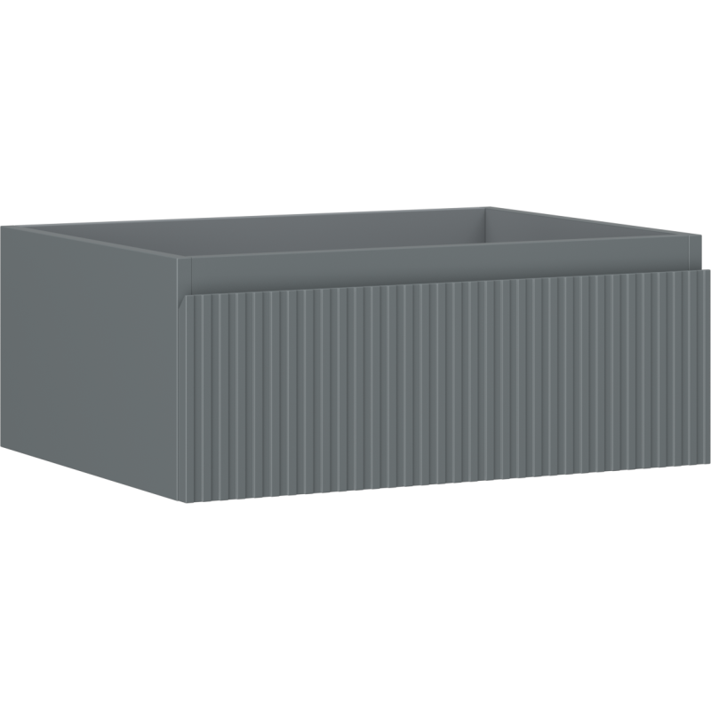 Mexen Rivel Badezimmerschrank unter Waschbecken 60 cm, 1 Schublade, gerillt, grafit matt - 91A20-06023-1-BF66