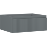 Mexen Rivel Badezimmerschrank unter Waschbecken 60 cm, 1 Schublade, gerillt, grafit matt - 91A20-06023-1-BF66