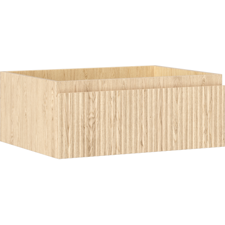 Mexen Rivel Badezimmerschrank unter Waschbecken 60 cm, 1 Schublade, geriffelt, Eiche - 91A20-06023-1-BF81