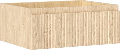 Mexen Rivel Badezimmerschrank unter Waschbecken 60 cm, 1 Schublade, geriffelt, Eiche - 91A20-06023-1-BF81