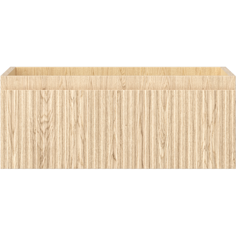 Mexen Rivel Badezimmerschrank unter Waschbecken 60 cm, 1 Schublade, geriffelt, Eiche - 91A20-06023-1-BF81