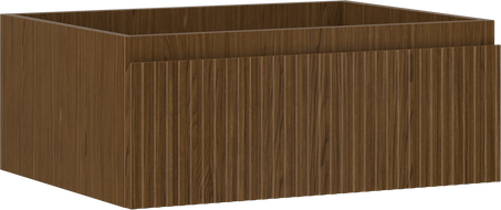 Mexen Rivel Badezimmerschrank für Waschbecken 60 cm, 1 Schublade, geriffelt, Nussbaum - 91A20-06023-1-BF86