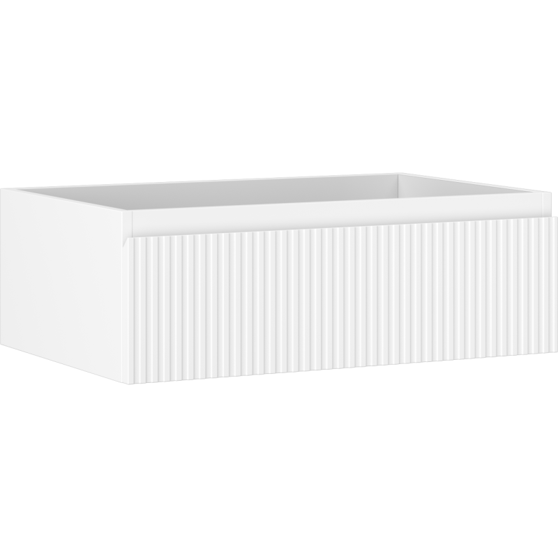 Mexen Rivel Badezimmerschrank für Waschtisch 70 cm, 1 Schublade, gerillt, weiß matt - 91A20-07023-1-BF01