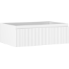 Mexen Rivel Badezimmerschrank für Waschtisch 70 cm, 1 Schublade, gerillt, weiß matt - 91A20-07023-1-BF01