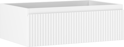 Mexen Rivel Badezimmerschrank für Waschtisch 70 cm, 1 Schublade, gerillt, weiß matt - 91A20-07023-1-BF01
