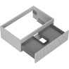 Mexen Rivel Badezimmerschrank unter Waschbecken 70 cm, 1 Schublade, gerillt, grau matt - 91A20-07023-1-BF62