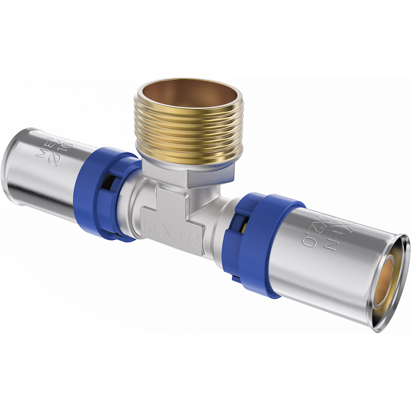 Mexen PEX-P Pressfitting, Pressfitting PEX 25 x 3/4 AG x 25 - W97133-2534M25-00