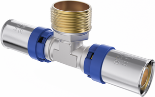 Mexen PEX-P Pressfitting, Pressfitting PEX 25 x 3/4 AG x 25 - W97133-2534M25-00
