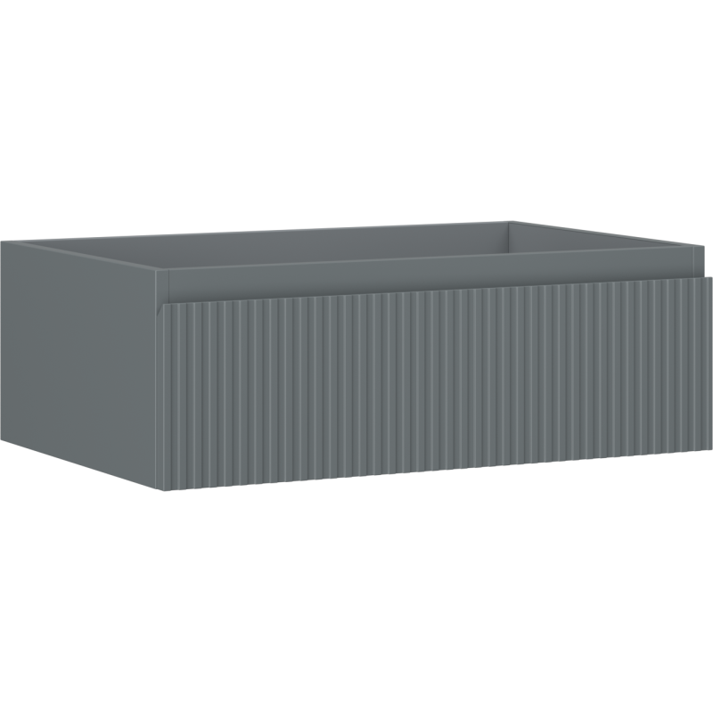 Mexen Rivel Badezimmerunterschrank 70 cm, 1 Schublade, geriffelt, Graphit matt - 91A20-07023-1-BF66