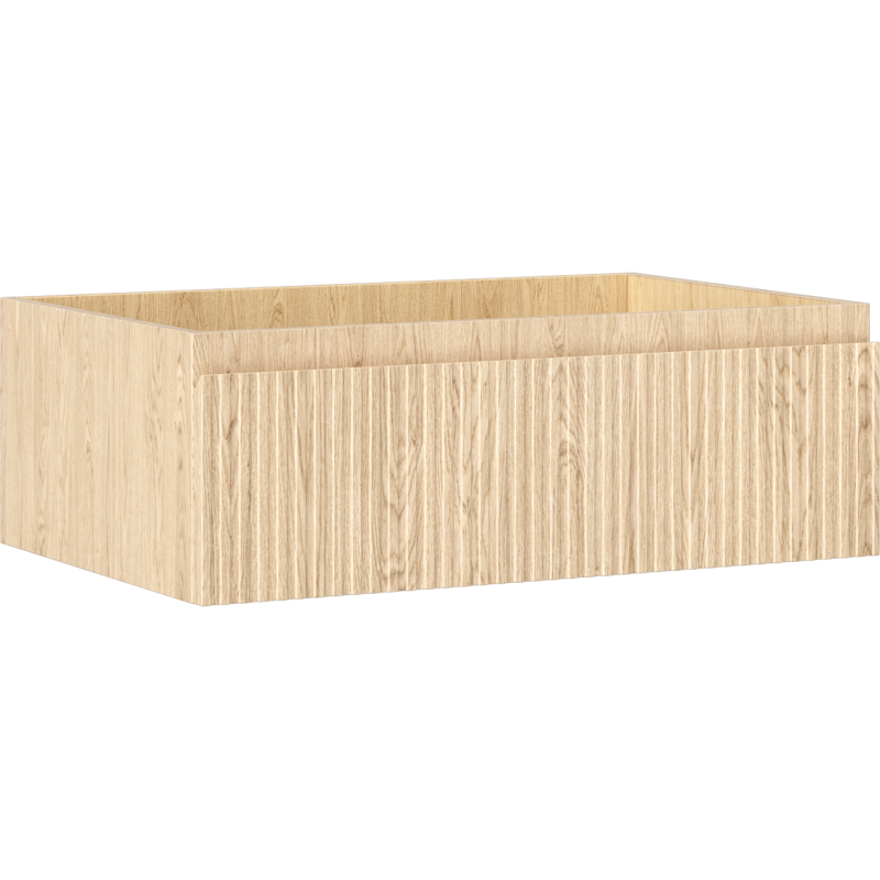 Mexen Rivel Badezimmerschrank für Waschtisch 70 cm, 1 Schublade, gerillt, Eiche - 91A20-07023-1-BF81