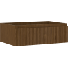 Mexen Rivel Badezimmerschrank für Waschtisch 70 cm, 1 Schublade, gerillt, Nussbaum - 91A20-07023-1-BF86