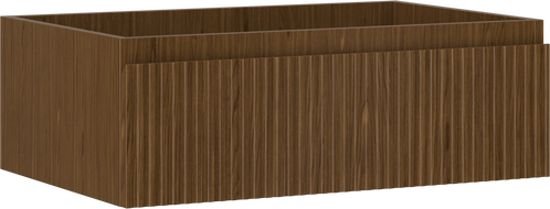 Mexen Rivel Badezimmerschrank für Waschtisch 70 cm, 1 Schublade, gerillt, Nussbaum - 91A20-07023-1-BF86