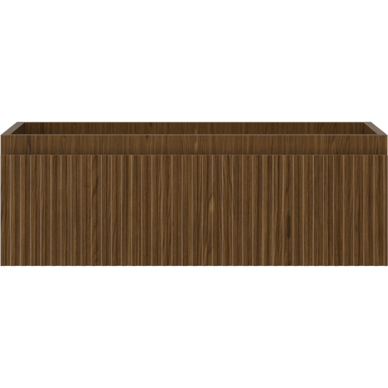 Mexen Rivel Badezimmerschrank für Waschtisch 70 cm, 1 Schublade, gerillt, Nussbaum - 91A20-07023-1-BF86