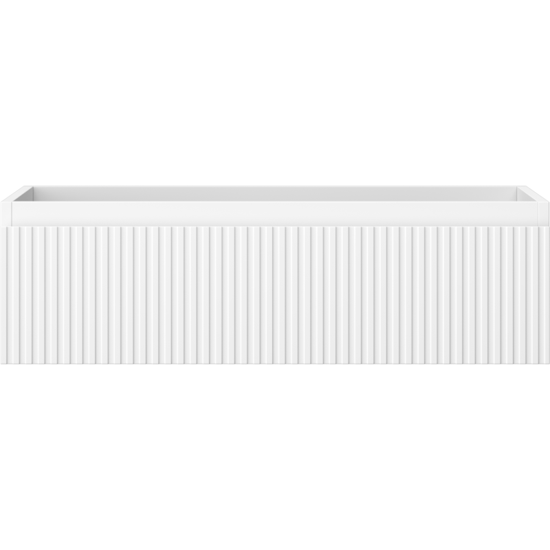 Mexen Rivel Badezimmerschrank für Waschbecken 80 cm, 1 Schublade, geriffelt, weiß matt - 91A20-08023-1-BF01